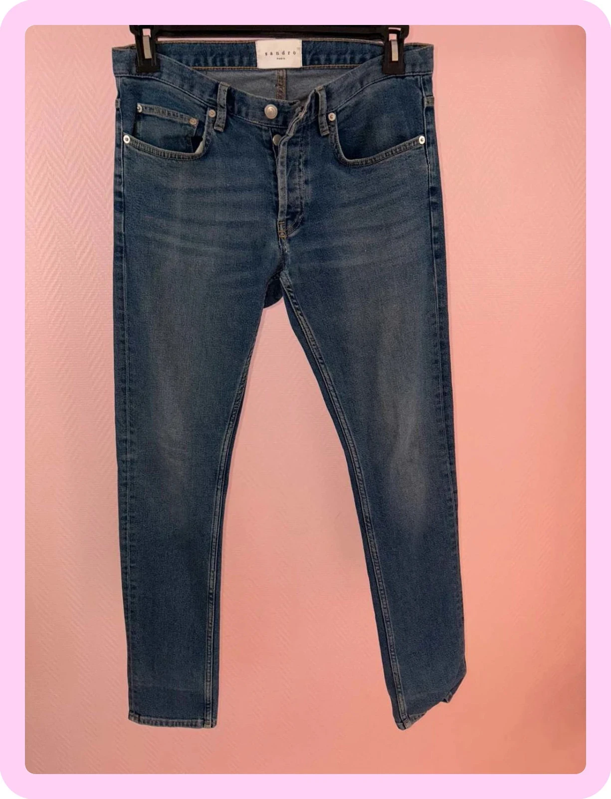 Jeans masculino Sandro tamanho 32 usado uma vez – photo 2